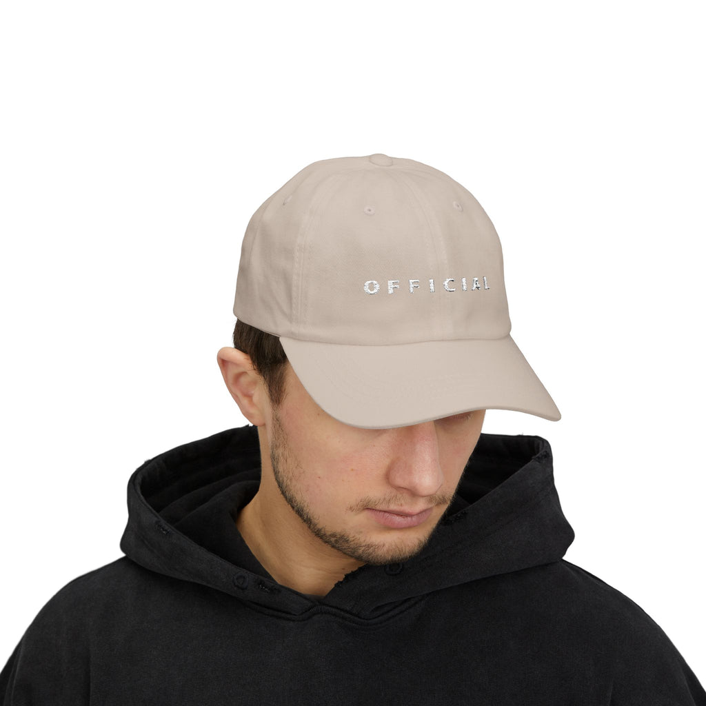 Official Embroidered Dad Cap Wht logo