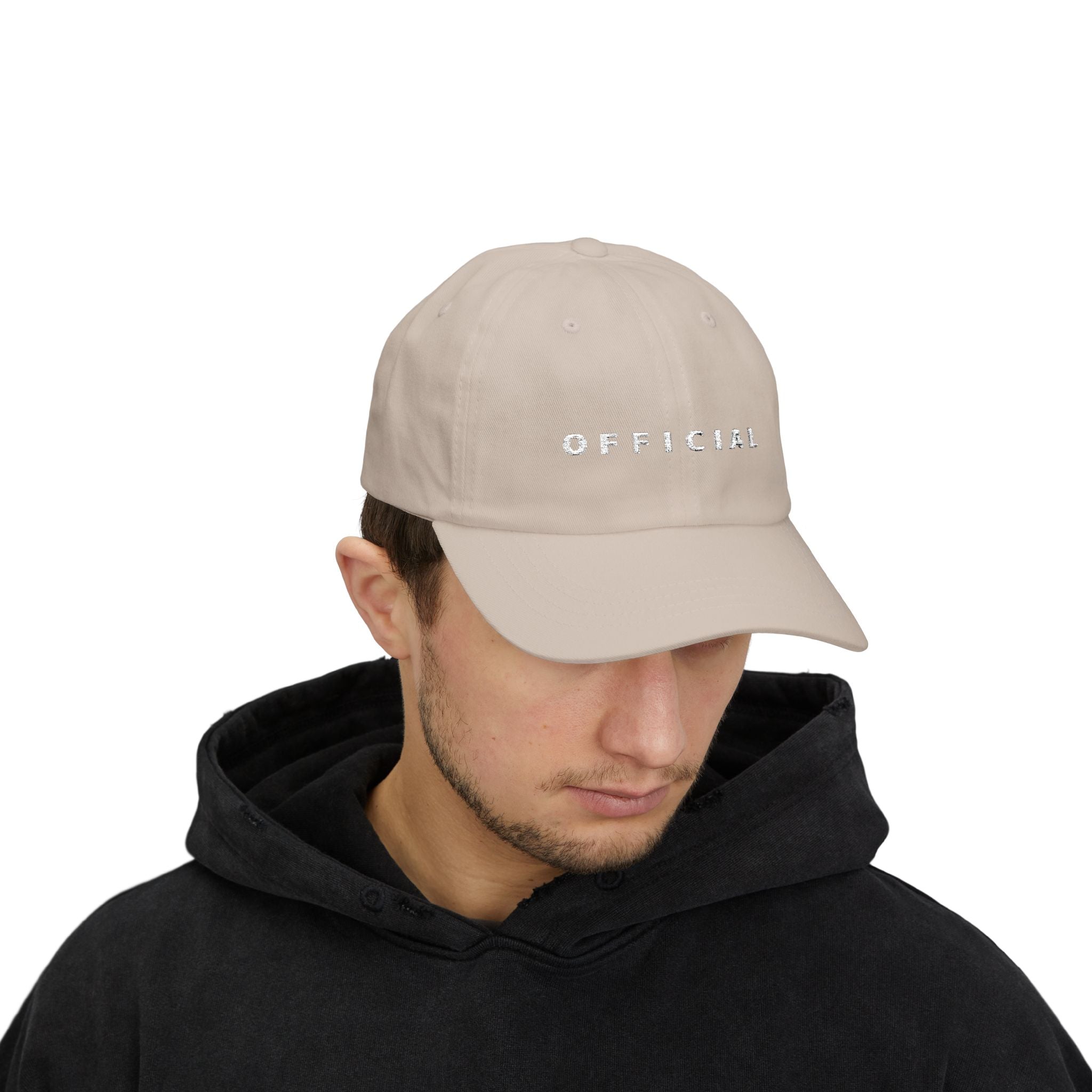 Official Embroidered Dad Cap Wht logo