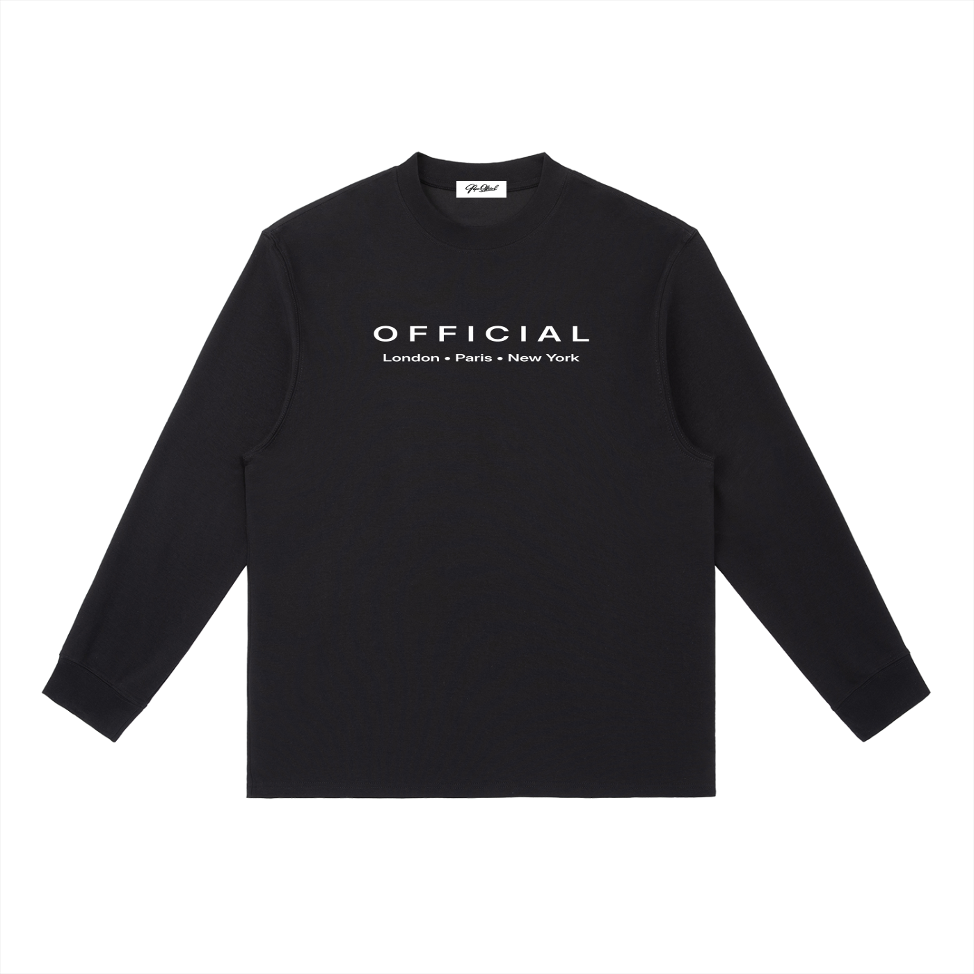 OFFICIAL Crewneck Long-Sleeve Tee Blk