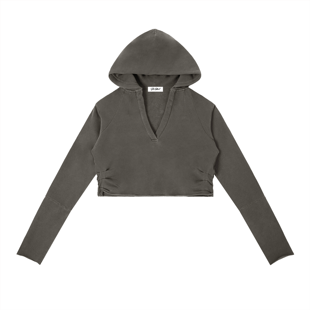 Women's Vintage Washed Raw Edge Hoodie