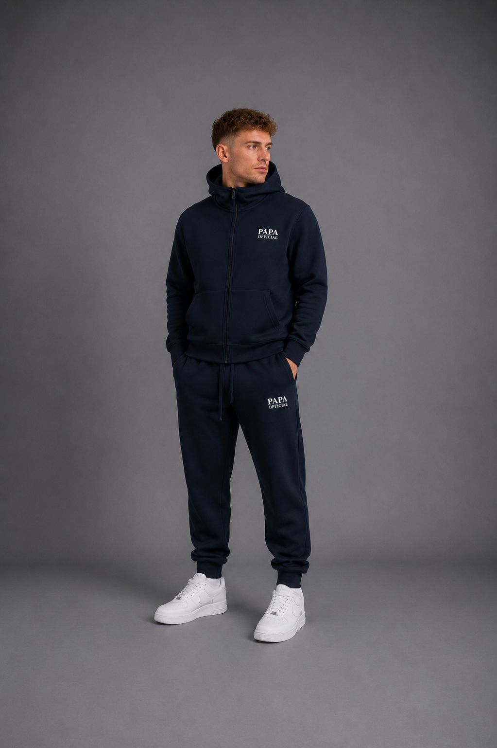 Essential Heavyweight High Neck  Zip-Up Hoodie