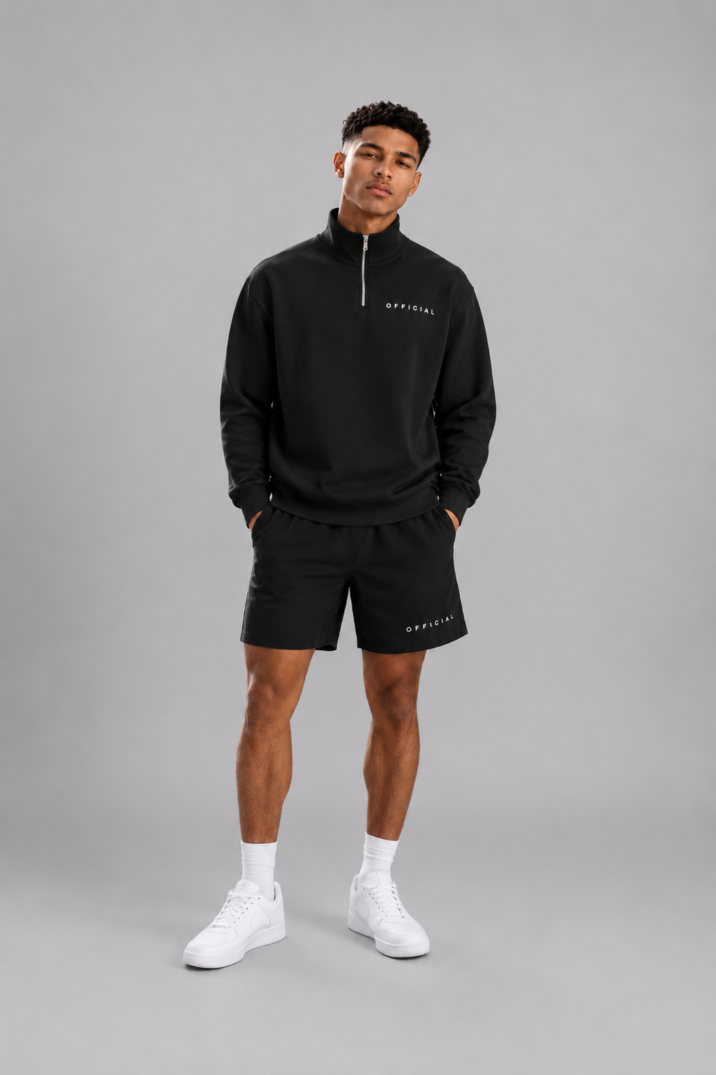 OFFICIAL Half-Zip Rolled Edge Fleece Sweatshirt
