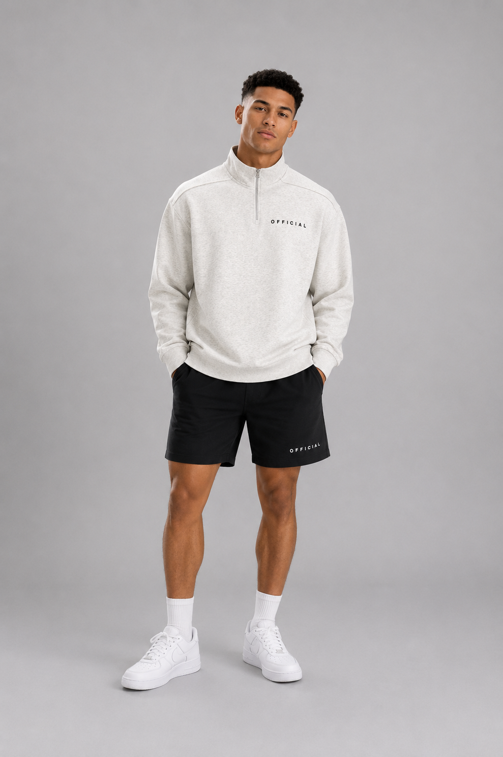 OFFICIAL Half-Zip Rolled Edge Fleece Sweatshirt