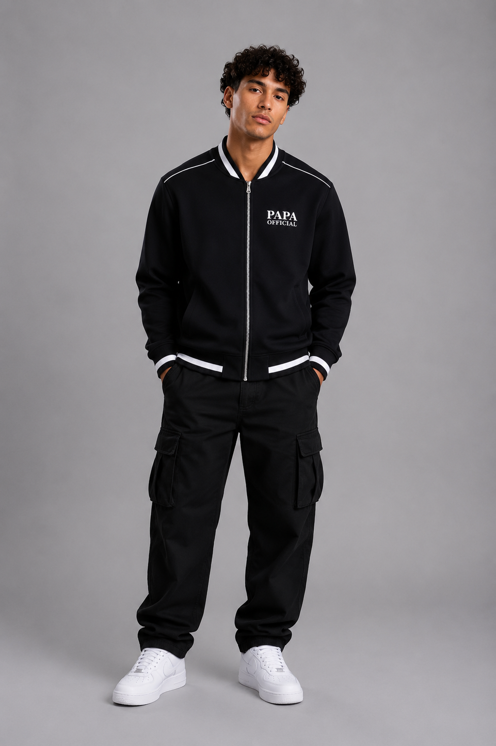 Essential Varsity Zip Bomber Jacket