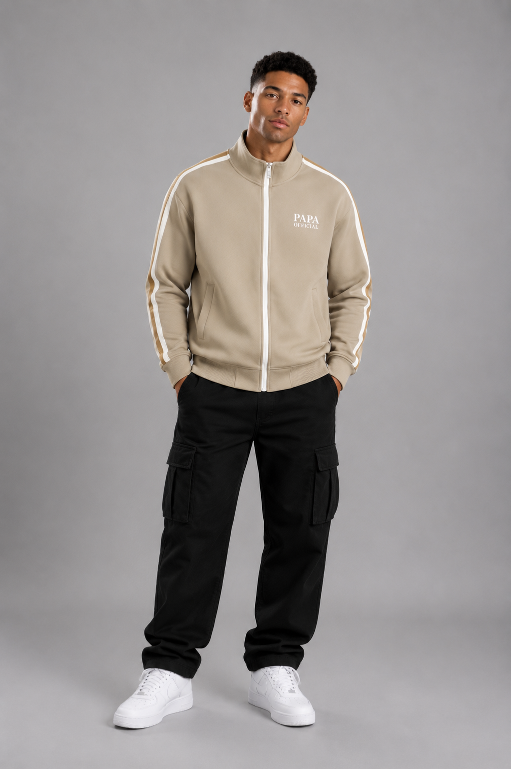 Essentials Side-Stripe Zip Up
