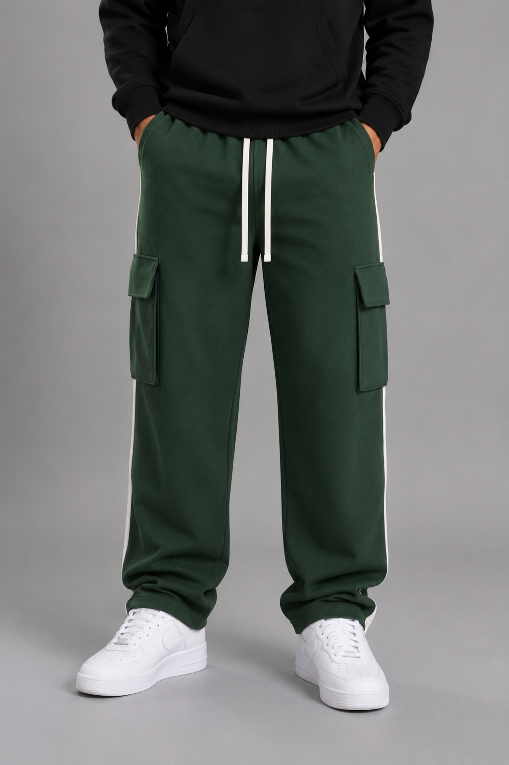 Side Stripe Straight-Leg Cargos