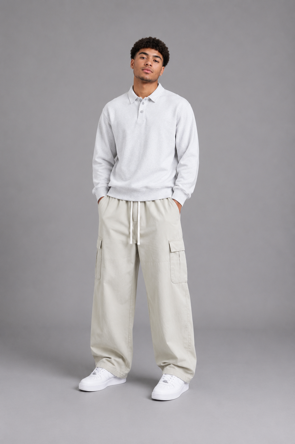 Premium Polo-Collar Sweatshirt