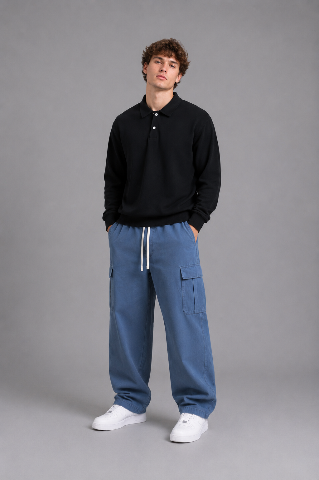 Premium Polo-Collar Sweatshirt