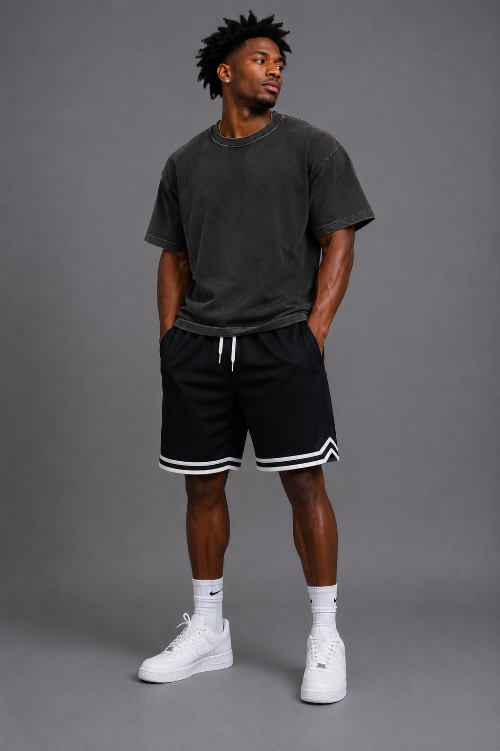 Textured Waffle Washed Boxy T-Shirt