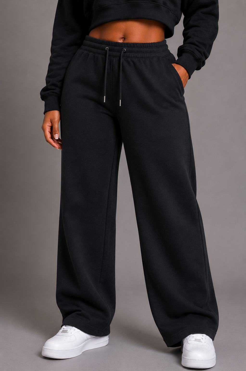 Women's Drawstring Straight-Leg Sweatpants