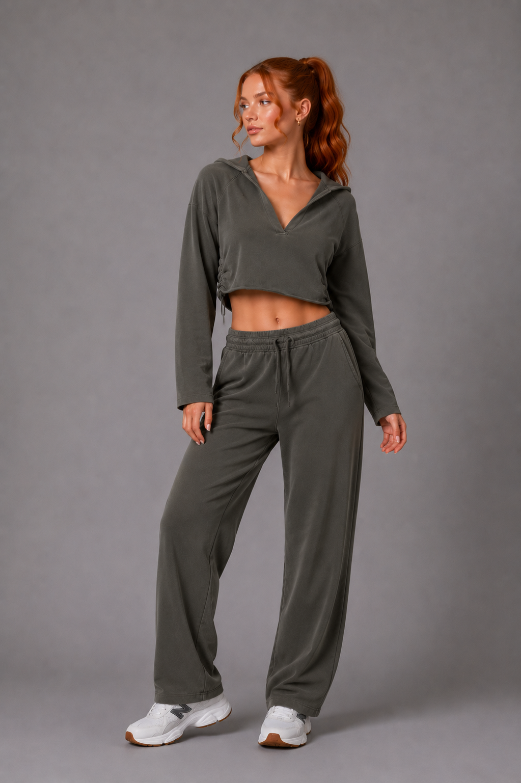 Women's Vintage Washed Waist Pants