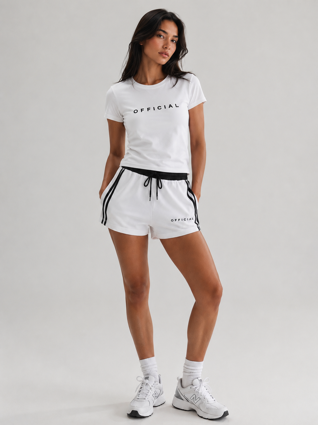 Women's OFFICIAL Contrast Stripe Track Shorts