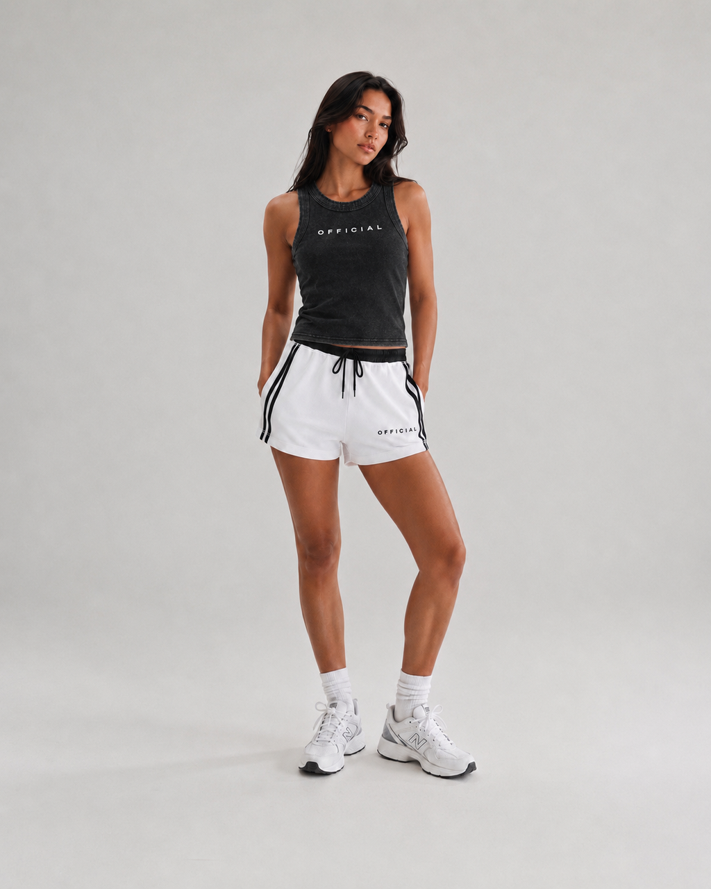 Women's OFFICIAL Snow Washed Tank Top Blk