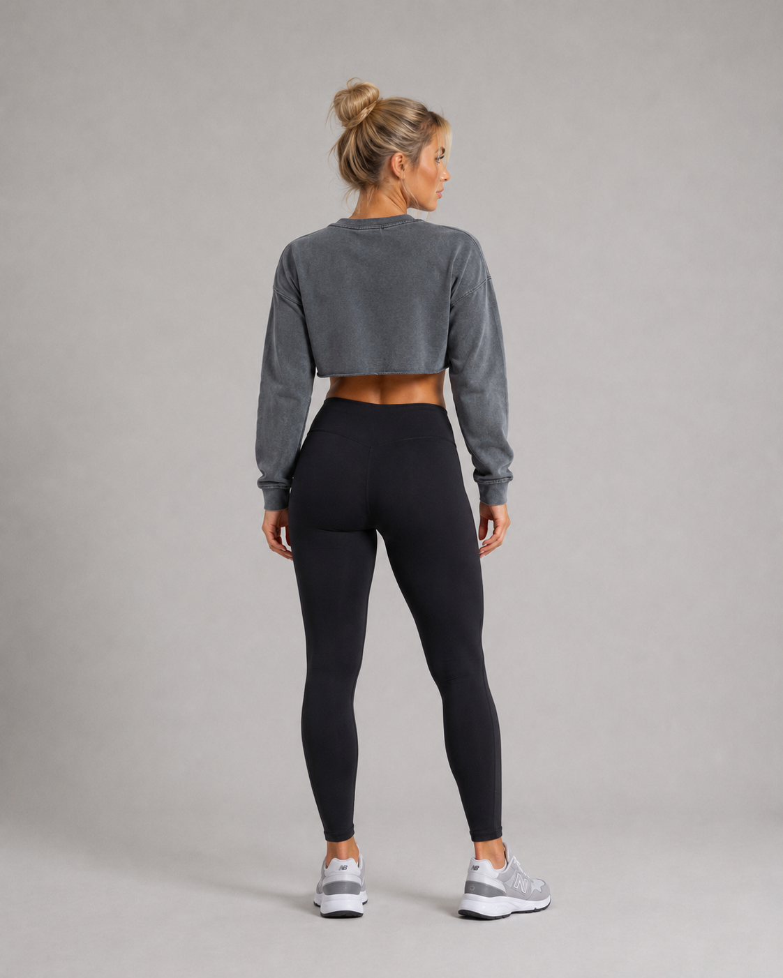 Women's OFFICIAL Snow Washed Raw Edge Cropped Sweatshirt
