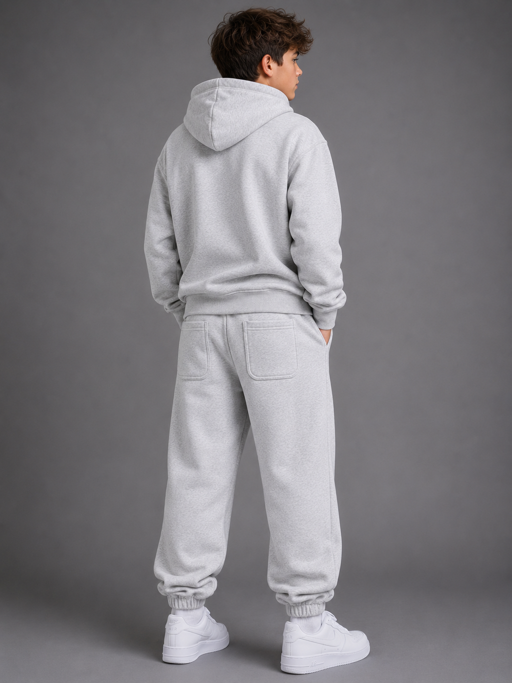 OFFICIAL Teens Hoodie Flower Gray