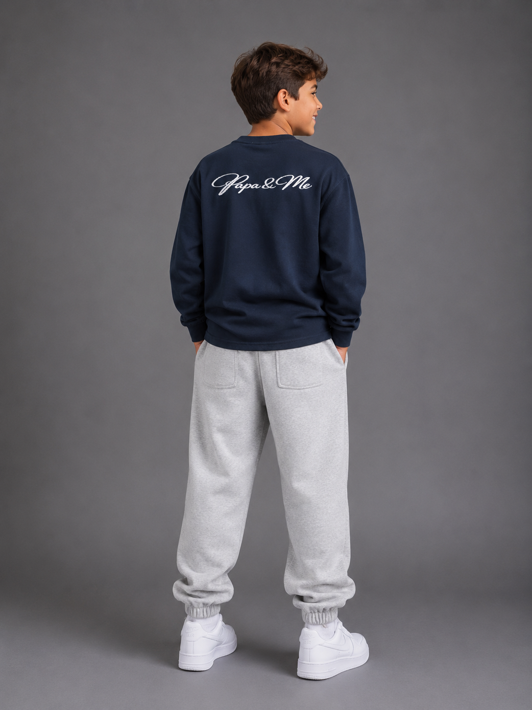 Papa & Me Kids' Quick-Dry Cotton Long-Sleeve Tee