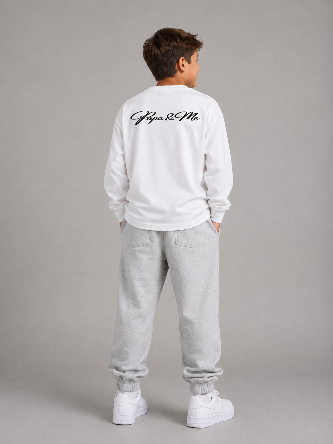 Papa & Me Kids' Quick-Dry Cotton Long-Sleeve Tee
