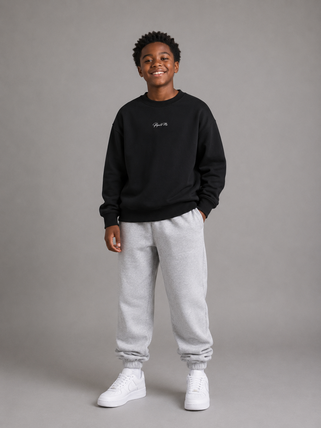 Papa & Me Fleece Kids Crewneck Sweatshirt