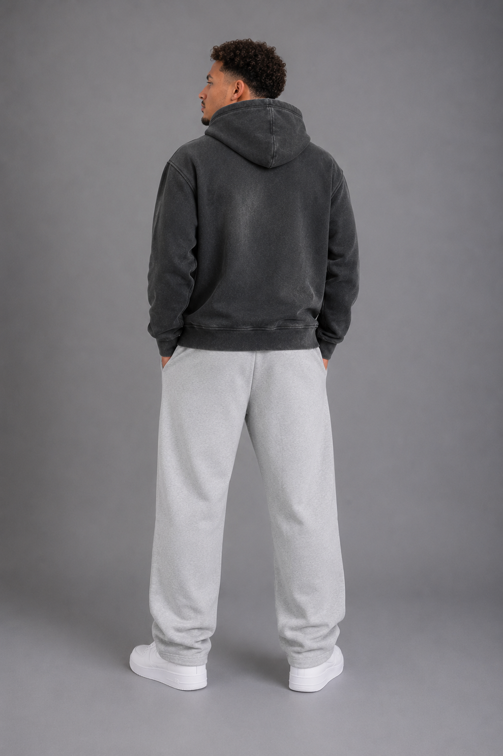 Sunfade Two-way Zipper Boxy Fleece Hoodie