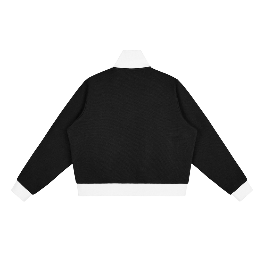 Women's Official Contrast Side Stripe Fleece Cropped Track Jacket