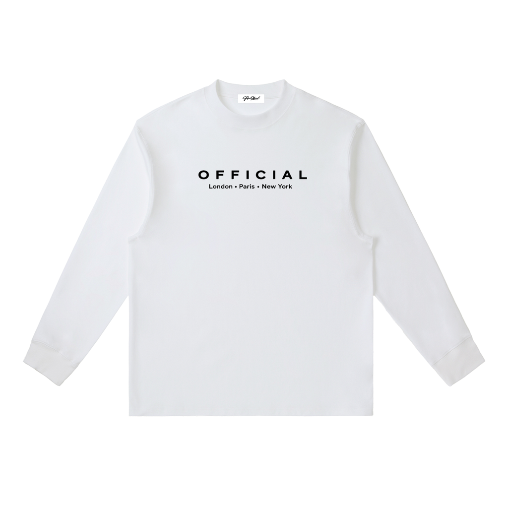 OFFICIAL Crewneck Long-Sleeve Tee Wht