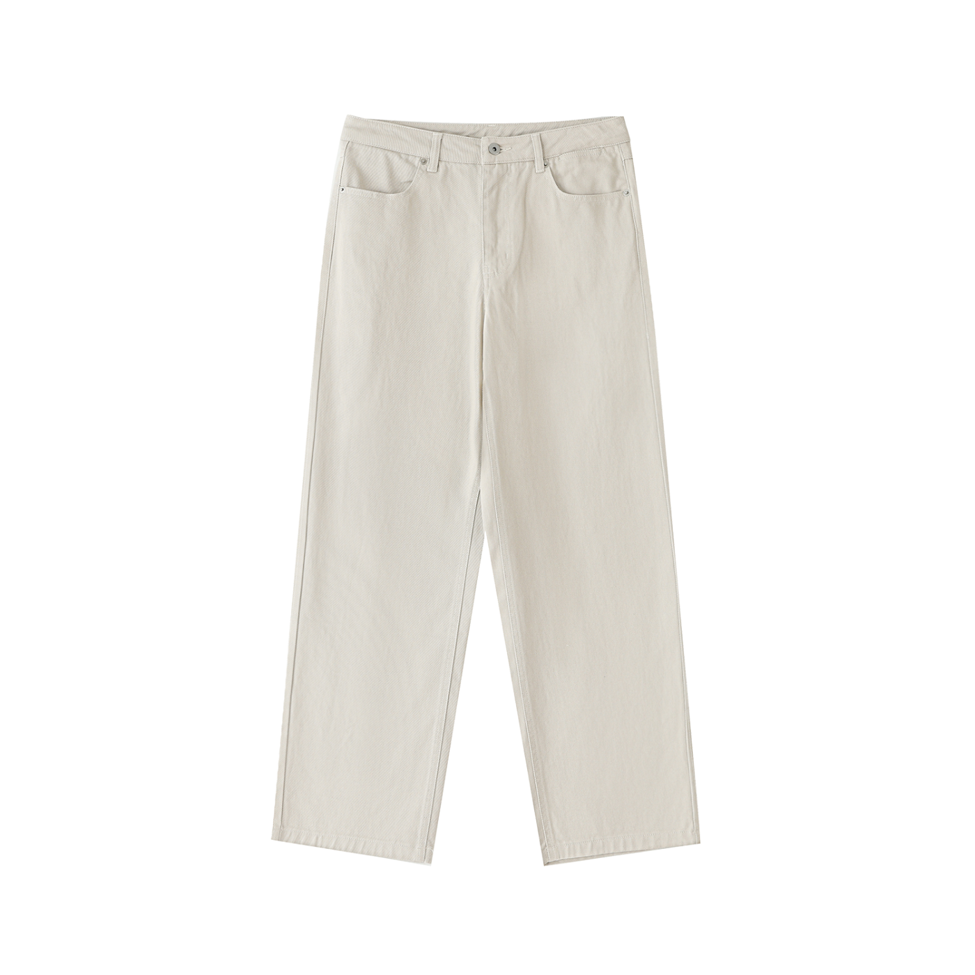 Premium Cotton Straight-Leg Pants