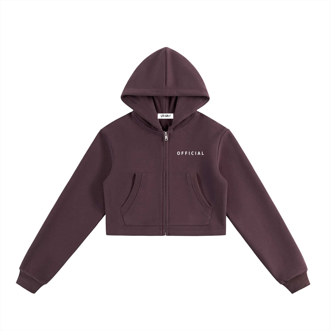 Women's Official Essential Cropped Zip-Up Hoodie