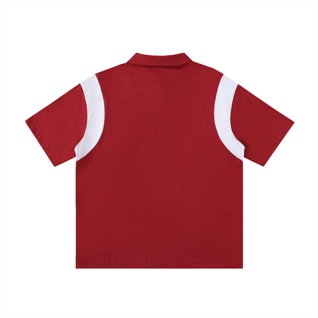Signature Contrast Panel Cotton Polo Shirt