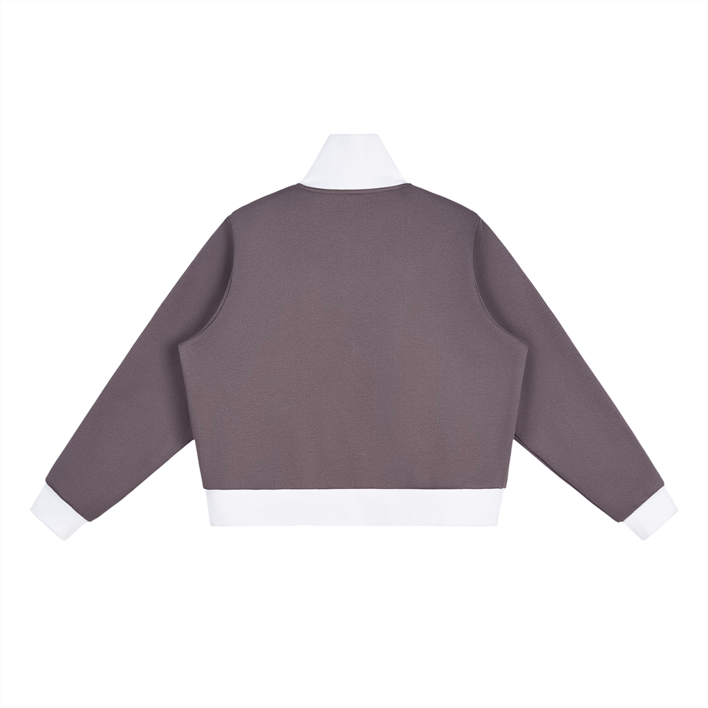 Women's Official Contrast Side Stripe Fleece Cropped Track Jacket