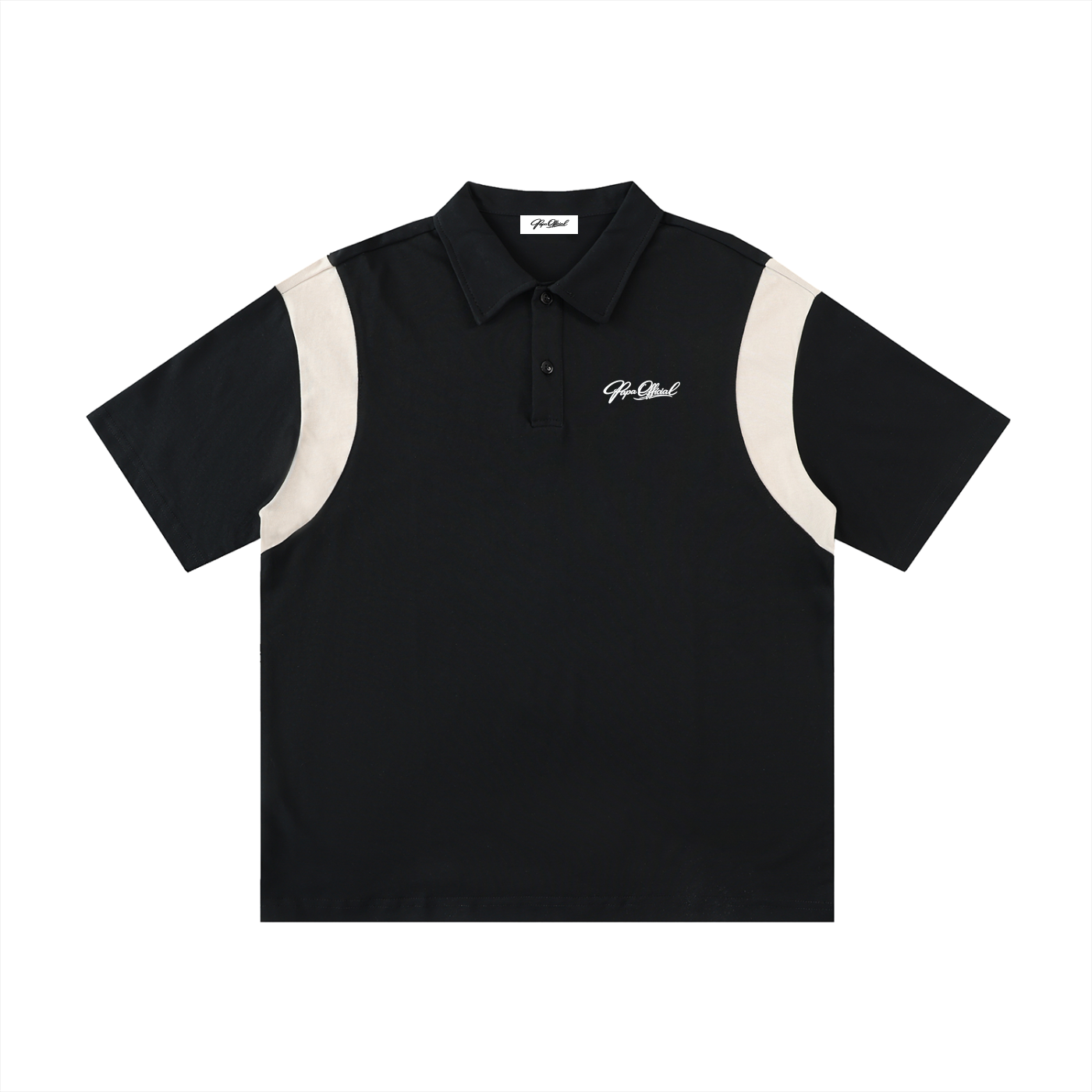 Signature Contrast Panel Cotton Polo Shirt