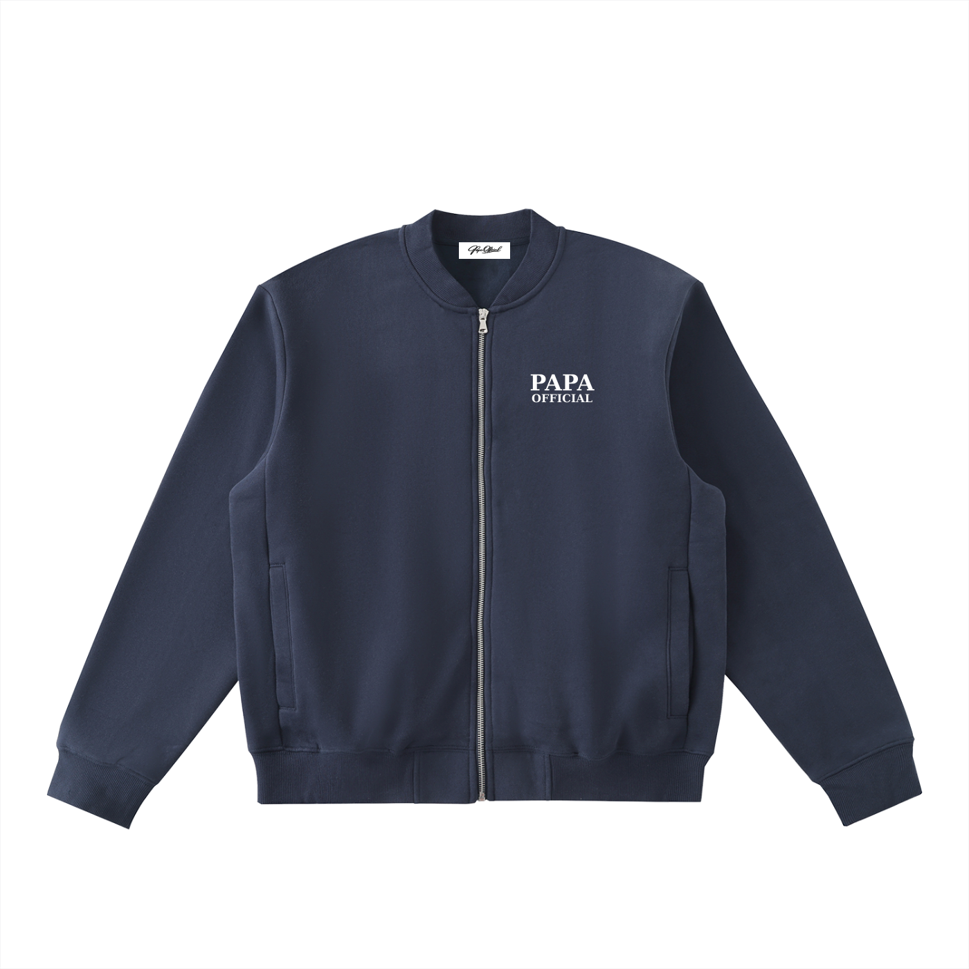 Essential Zip-Up Fleeced Varsity Jacket