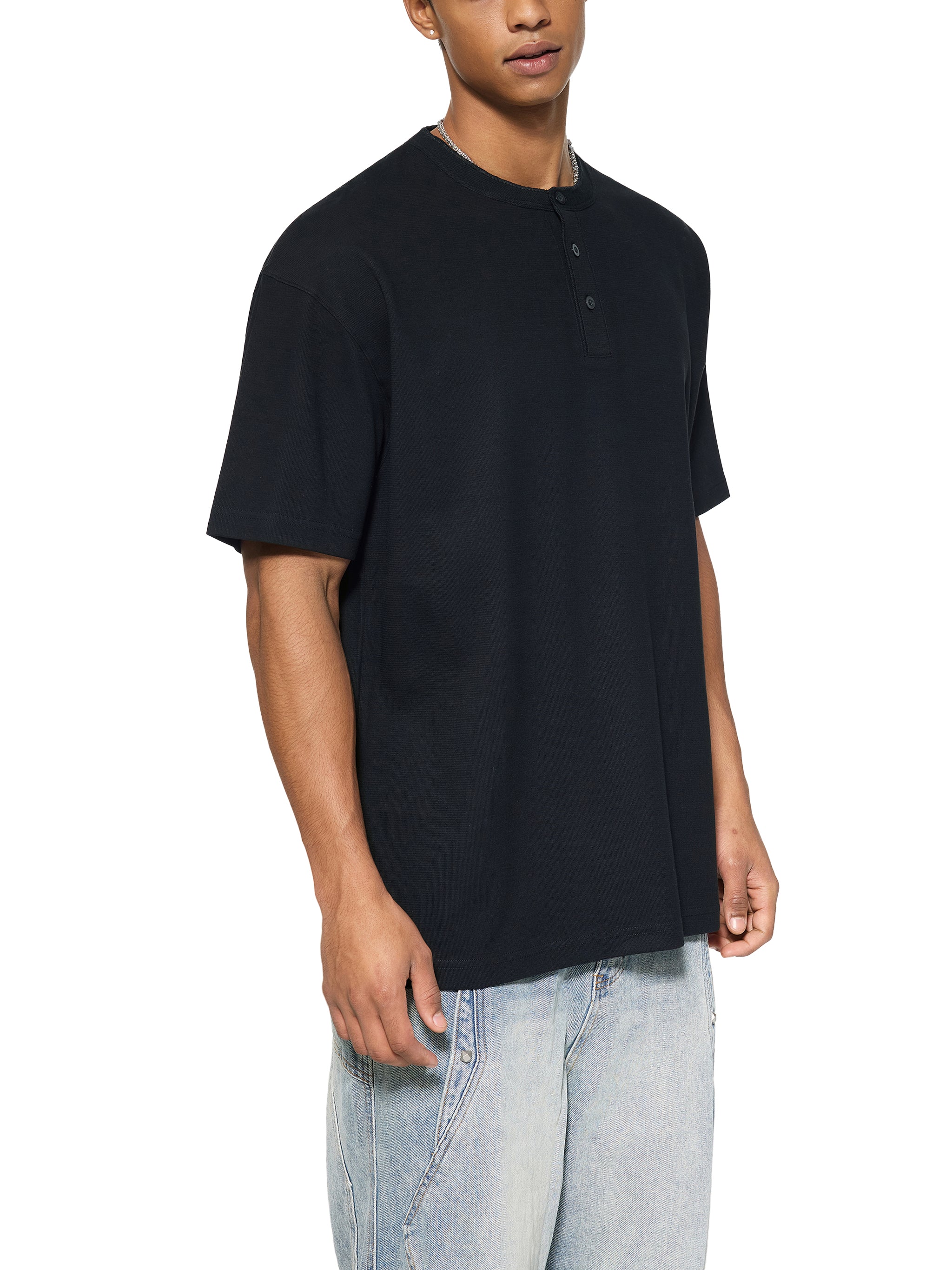 Short Sleeve Henley Tee